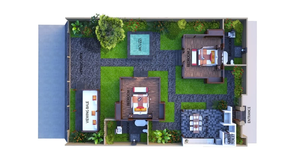 Layout Triyana Resort Munduk Bali